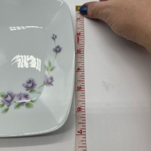 Noritake Vintage Nippon Toki Kaisha Fantasy Fine Pattern Set of 4 Square Dessert - Picture 5 of 7